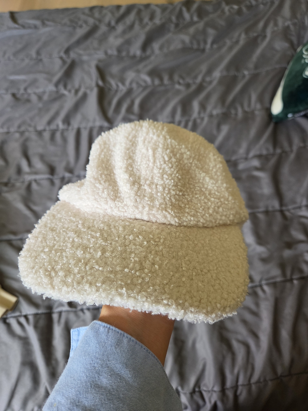 Cozy Cream Sherpa Cap for Kids - Soft Winter Hat